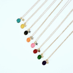 Collier Star Mary Bleu