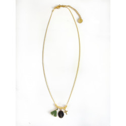 Collier Rainbow Mary Médailles précieuses Noir