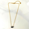 Collier double lune Noir Mini moon
