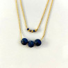 Double Blue moon necklace Mini moon