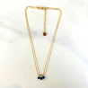Double Blue moon necklace Mini moon