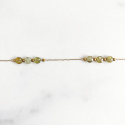 Bracelet galets Green, grenats Greens