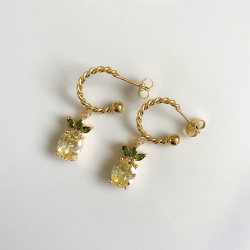 Boucles d'oreilles Ananas Amazonia