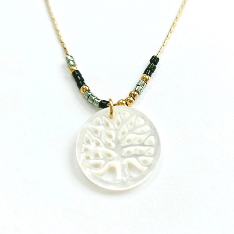 Green Totem Tree of Life Necklace
