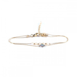 Double bracelet 4 leaf clover 