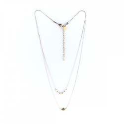 Double necklace 4 leaf clover 