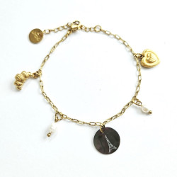 Bracelet multi charms Paris