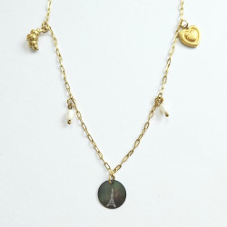 Collier multi charms Paris