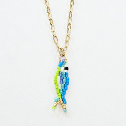 Sautoir Sea Party Poisson bleu