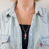 Sea Party Red Fish Long Necklace