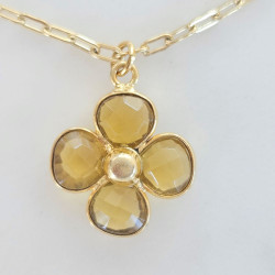Collier Trèfle Précieux citrine