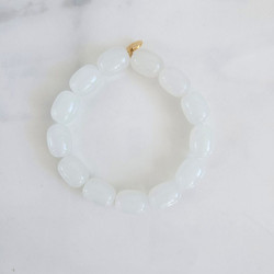 Bracelet élastiqué Jellybeans blanc pour adulte