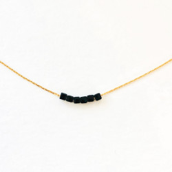 Necklace Simply Square Black