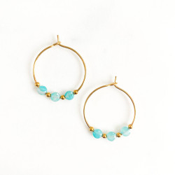 Necklace galets turquoise amazonite