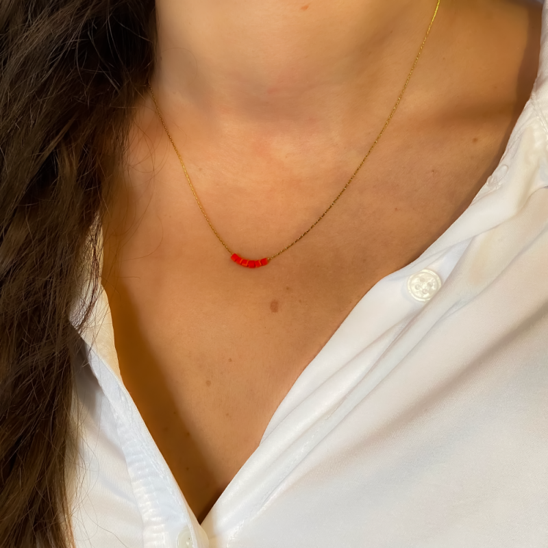 Necklace Simply Square Black
