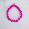 Bracelet Jellybeans élastiqué fushia