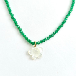 Green Tiare Flower Necklace