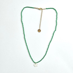 Green Tiare Flower Necklace