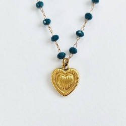 Collier Perolina Coeur Pétrole