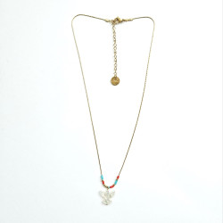 Coral Totem Eagle Necklace