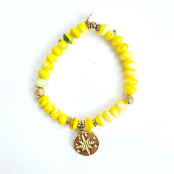 Yellow Compass Rose Elastic Bracelet