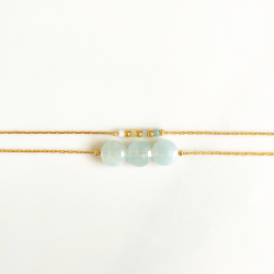 Double moon bracelet Blue Mini moon