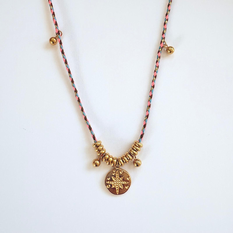 White Compass Rose Necklace