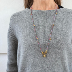 White Compass Rose Necklace
