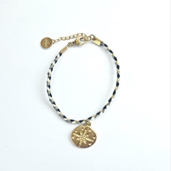 Green Compass Rose Cord Bracelet