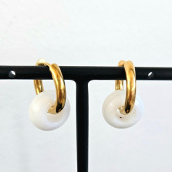 Boucles d'oreilles Froot Loops blanches