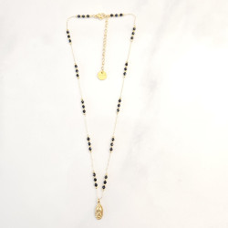 Collier mini Guagalupe noir