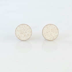 Boucles d'oreilles blanches Planète