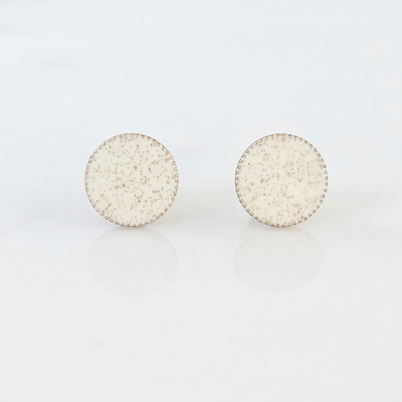Boucles d'oreilles blanches Planète