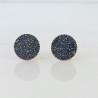 Boucles d'oreilles noires Planète