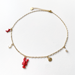 Collier charms Sophie à la plage
