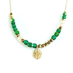 Collier Maharani vert