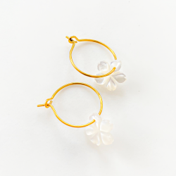 Boucles d'oreilles anneaux Venus fleur
