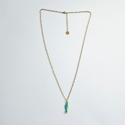 Sea Party Blue Fish Long Necklace