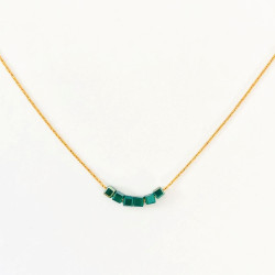 Necklace Simply Square green
