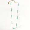 Collier galets turquoise amazonite