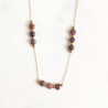 Collier cubes rose pierre de soleil