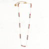 Collier cubes rose pierre de soleil