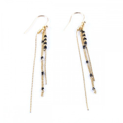 Boucles d'oreilles Anna Noir