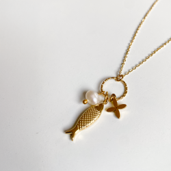 Collier grappe poisson