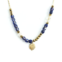 Collier Maharani bleu