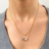 Collier double lune Rose Mini moon