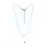 Double necklace 4 leaf clover 