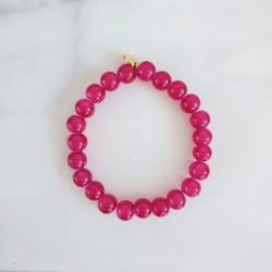 Bracelet Jellybeans élastiqué fushia