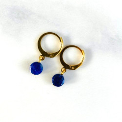 Mini Moon earrings Blue