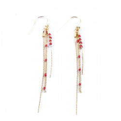 Boucles d'oreilles Anna Rouge
